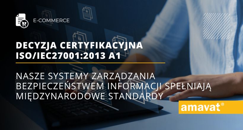 Decyzja certyfikacyjna ISO IEC 27001 2013 A1