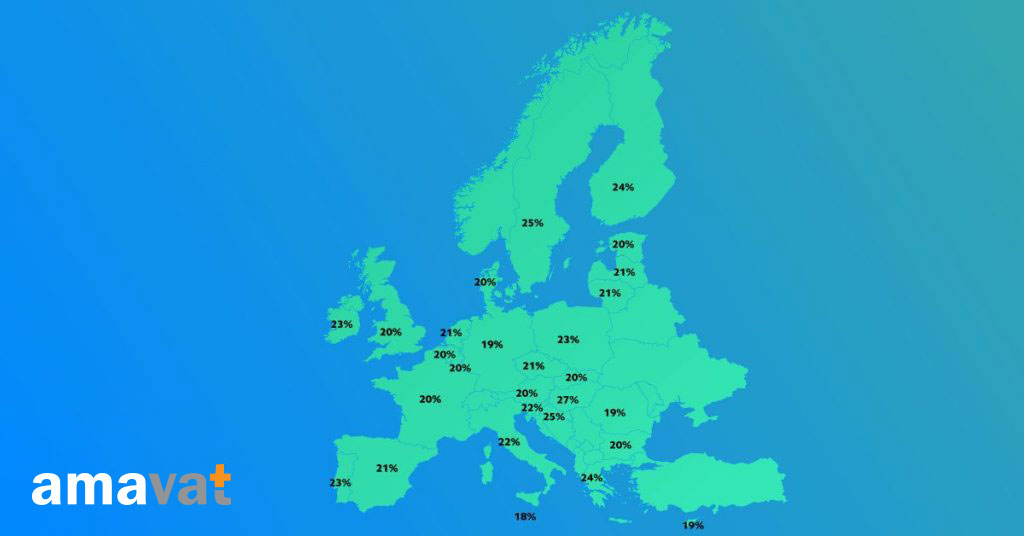EU VAT Rates map