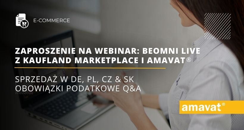 Zaproszenie na wydarzenie webinar BEOMNI Live z Kaufland Marketplace i amavat