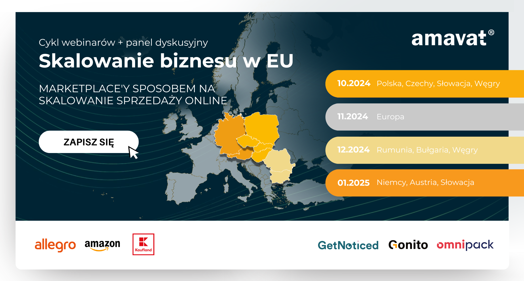 Nowa strona z informacjami o serii webinarów amavat