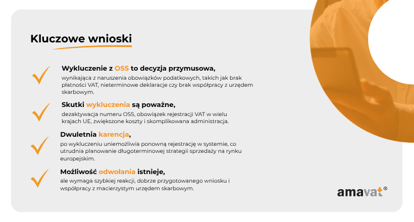Kluczowe wnioski wykluczenie z VAT OSS