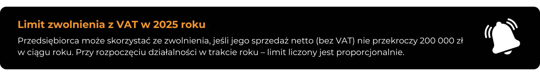 Limit zwolnienia z VAT w 2025 roku