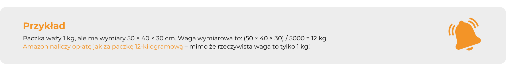 przykład amazon nalicza opłatę